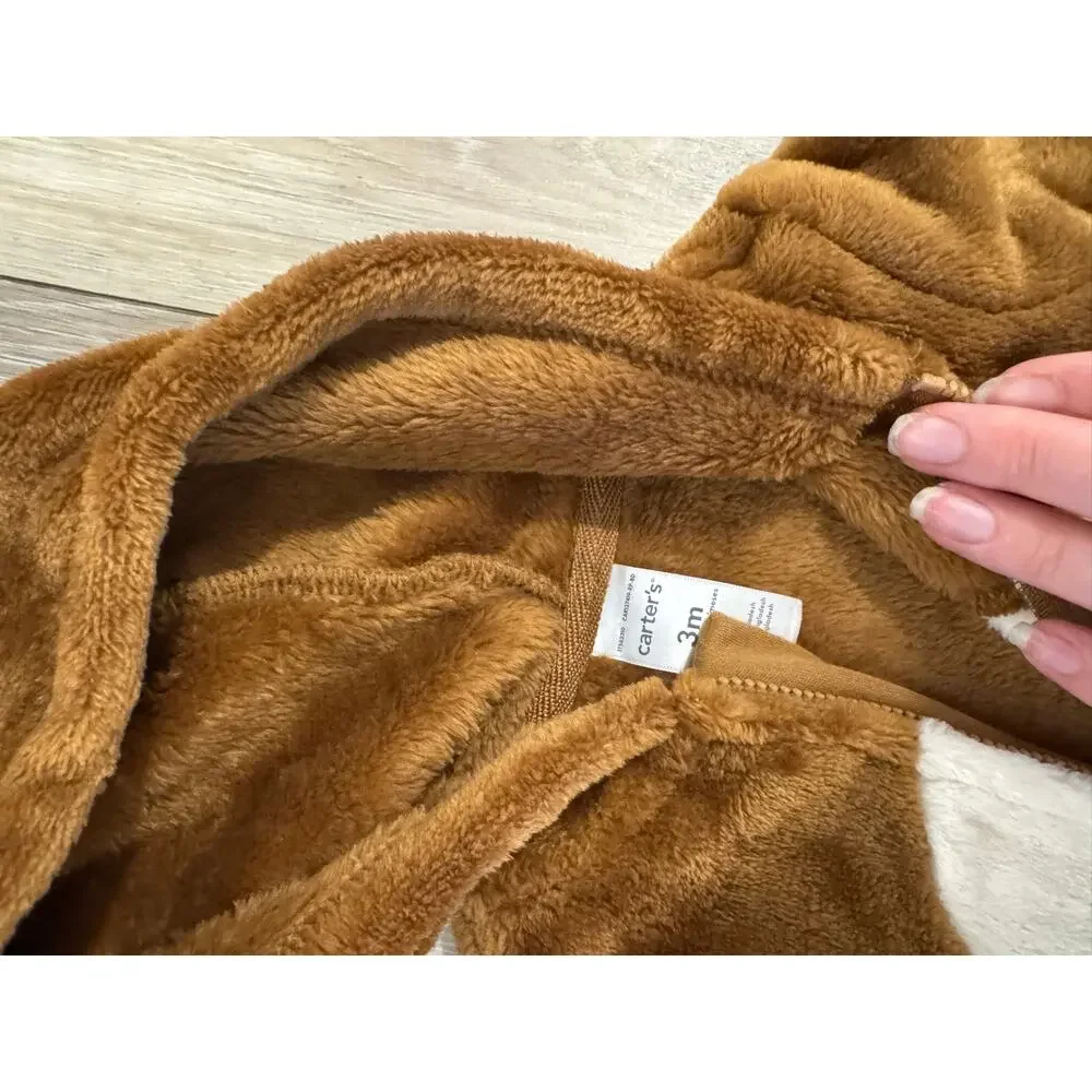 Carter Reindeer Sherpa Suit 3 months NWOT